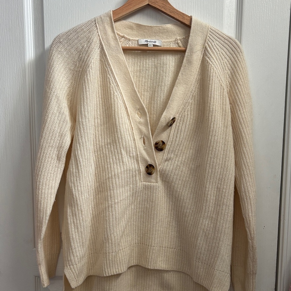 Madewell V-Neck Button-Up Sweater